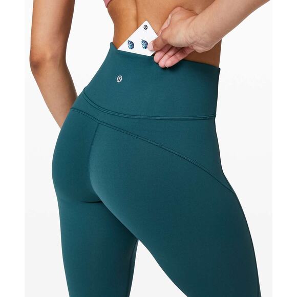Lululemon In Movement Tight 25" *Everlux Size 2 Bermuda Teal - Picture 2 of 10